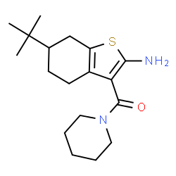 6-TERT-BUTYL-3-(PIPERIDIN-1-YLCARBONYL)-4,5,6,7-TETRAHYDRO-1-BENZOTHIEN-2-YLAMINE structure