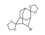 2,2:6,6-Bis-(ethylendioxy)-4-brom-adamantan结构式