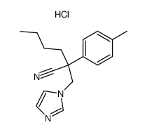 2-Imidazol-1-ylmethyl-2-p-tolyl-hexanenitrile; hydrochloride Structure