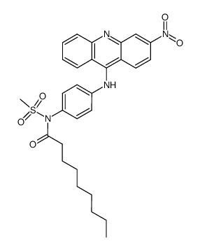 N-[4-(3-Nitro-acridin-9-ylamino)-phenyl]-N-nonanoyl-methanesulfonamide Structure