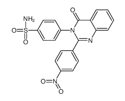 4-[2-(4-nitrophenyl)-4-oxoquinazolin-3-yl]benzenesulfonamide Structure