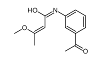 N-(3-acetylphenyl)-3-methoxybut-2-enamide结构式