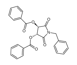 (3R,4R)-N-benzyl-3,4-dibenzoyloxypyrrolidine-2,5-dione Structure