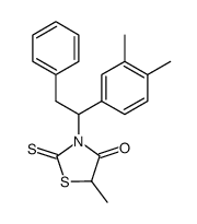 3-[1-(3,4-dimethyl-phenyl)-2-phenyl-ethyl]-5-methyl-2-thioxo-thiazolidin-4-one Structure