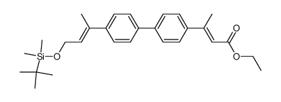 ethyl (E,E)-3-(4'-{4-[tert-butyldimethylsilyloxy]but-2-en-2-yl}biphenyl-4-yl)but-2-enoate Structure