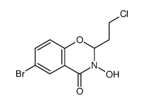 6-bromo-2-(2-chloro-ethyl)-3-hydroxy-2,3-dihydro-benzo[e][1,3]oxazin-4-one Structure