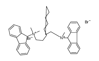 9H-fluoren-9-yl-[10-[9H-fluoren-9-yl(dimethyl)azaniumyl]decyl]-dimethylazanium,dibromide Structure