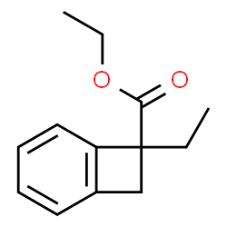 Bicyclo[4.2.0]octa-1,3,5-triene-7-carboxylic acid, 7-ethyl-, ethyl ester (9CI)结构式