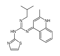 2-(2-methylpropyl)-1-(2-methylquinolin-4-yl)-3-(1,3-thiazol-2-yl)guanidine结构式