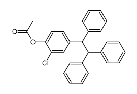 2-chloro-4-(1,2,2-triphenylethyl)phenyl acetate Structure