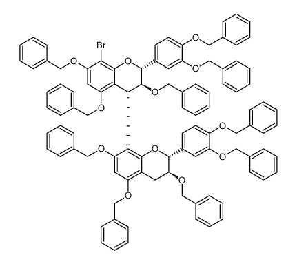 8-bromo-3,5,7,3',4'-penta-O-benzyl-catechin-(4α->8)-3,5,7,3',4'-penta-O-benzyl-catechin Structure