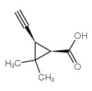 Cyclopropanecarboxylic acid, 3-ethynyl-2,2-dimethyl-, (1R-cis)- (9CI) structure