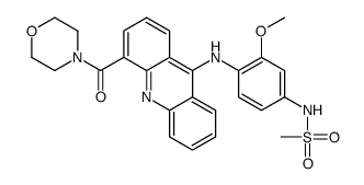 N-[3-methoxy-4-[[4-(morpholine-4-carbonyl)acridin-9-yl]amino]phenyl]methanesulfonamide结构式