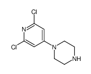 1-(2,6-二氯吡啶-4-基)哌嗪结构式