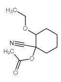 Cyclohexanecarbonitrile, 1-(acetyloxy)-2-ethoxy- (9CI) structure