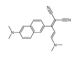 2-{(2E)-3-(dimethylamino)-1-[6-(dimethylamino)-2-naphthyl]-2-propenylidene}malononitrile结构式