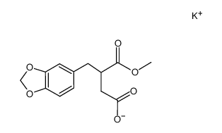 4-(3',4'-methylenedioxyphenyl)-3-methoxycarbonyl-3-butanoic acid potassium salt Structure