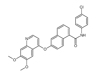 N-(4-氯苯基)-6-[(6,7-二甲氧基-4-喹啉)氧基]-1-萘羧酰胺结构式