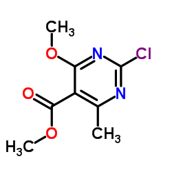 Methyl 2-chloro-4-methoxy-6-methyl-5-pyrimidinecarboxylate结构式