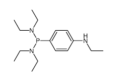 N,N,N',N'-tetraethyl-P-(p-(ethylamino)phenyl)phosphonous diamide Structure