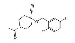 1-[4-[(2,5-difluorophenyl)methoxy]-4-ethynylpiperidin-1-yl]ethanone结构式