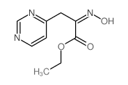 ethyl (2E)-2-hydroxyimino-3-pyrimidin-4-yl-propanoate structure