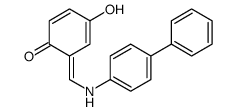 4-hydroxy-6-[(4-phenylanilino)methylidene]cyclohexa-2,4-dien-1-one Structure