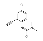 N'-(4-chloro-2-cyanophenyl)-N,N-dimethylcarbamimidoyl chloride Structure