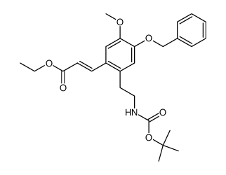 2-[2-(ethylpropionate)-4-methoxy-5-benzyloxy]-1-(tert-butoxycarbonyl-amino)-ethane结构式