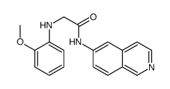 N-isoquinolin-6-yl-2-(2-methoxyanilino)acetamide结构式