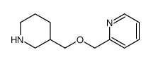 Pyridine, 2-[(3-piperidinylmethoxy)methyl]- Structure