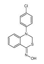 1-(4-chlorophenyl)-1,2-dihydro-4H-benzo[d][1,3]thiazin-4-one oxime结构式