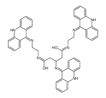 3-(acridin-9-ylamino)-N,N'-bis[2-(acridin-9-ylamino)ethyl]pentanediamide结构式