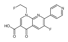 1,8-Naphthyridine-3-carboxylic acid, 6-fluoro-1-(2-fluoroethyl)-1,4-dihydro-4-oxo-7-(4-pyridinyl) Structure