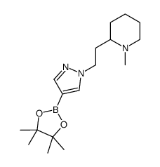 1-methyl-2-{2-[4-(4,4,5,5-tetramethyl-1,3,2-dioxaborolan-2-yl)-1H-pyrazol-1-yl]ethyl}-piperidine结构式