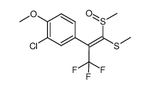 methyl 2-(3-chloro-4-methoxyphenyl)-3,3,3-trifluoro-1-methylsulfinyl-1-propenyl sulfide结构式