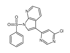 3-(6-Chloro-4-pyrimidinyl)-1-(phenylsulfonyl)-1H-pyrrolo[2,3-b]py ridine Structure