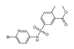 5-(6-bromo-pyridin-3-ylsulfamoyl)-2-methyl-benzoic acid methyl ester Structure