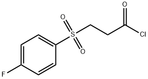 3-((4-Fluorophenyl)sulfonyl)propanoyl chloride结构式