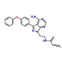 N-{2-[4-Amino-3-(4-phenoxyphenyl)-1H-pyrazolo[3,4-d]pyrimidin-1-yl]ethyl}acrylamide Structure
