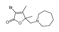 2(5H)-FURANONE, 3-BROMO-5-((HEXAHYDRO-1H-AZEPIN-1-YL)METHYL)-4,5-DIMET HYL-结构式