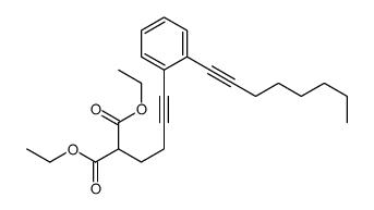 diethyl 2-[4-(2-oct-1-ynylphenyl)but-3-ynyl]propanedioate结构式