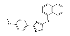 3-(4-methoxyphenyl)-5-(1-naphthylthio)-1,2,4-thiadiazole结构式