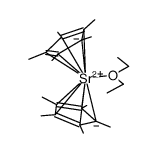 bis(pentamethylcyclopentadienyl)strontium diethyl ether adduct Structure