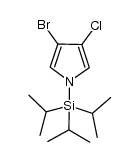 3-bromo-4-chloro-N-(TIPS)pyrrole Structure