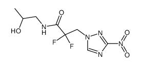 3-(3'-nitro-1', 2', 4'-triazol-1'-yl)-2,2-difluoropropionic acid isopropanolamide结构式