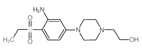 2-{4-[3-Amino-4-(ethylsulfonyl)phenyl]-1-piperazinyl}-1-ethanol Structure