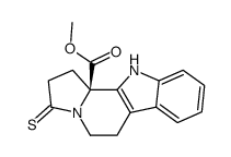 (+)-(9R)-3-thio-9-methoxycarbonylindolizino<8,7-b>indole结构式