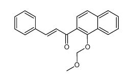 (E)-1-(1-(methoxymethoxy)naphthalen-2-yl)-3-phenylprop-2-en-1-one结构式