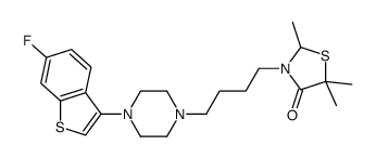 3-[4-[4-(6-fluoro-1-benzothiophen-3-yl)piperazin-1-yl]butyl]-2,5,5-trimethyl-1,3-thiazolidin-4-one Structure